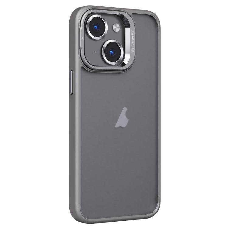 Invisible Lens Holder PC + TPU Frosted Phone Case (Grey) - For iPhone 15 / 14 / 13 Series - Mos Accessories