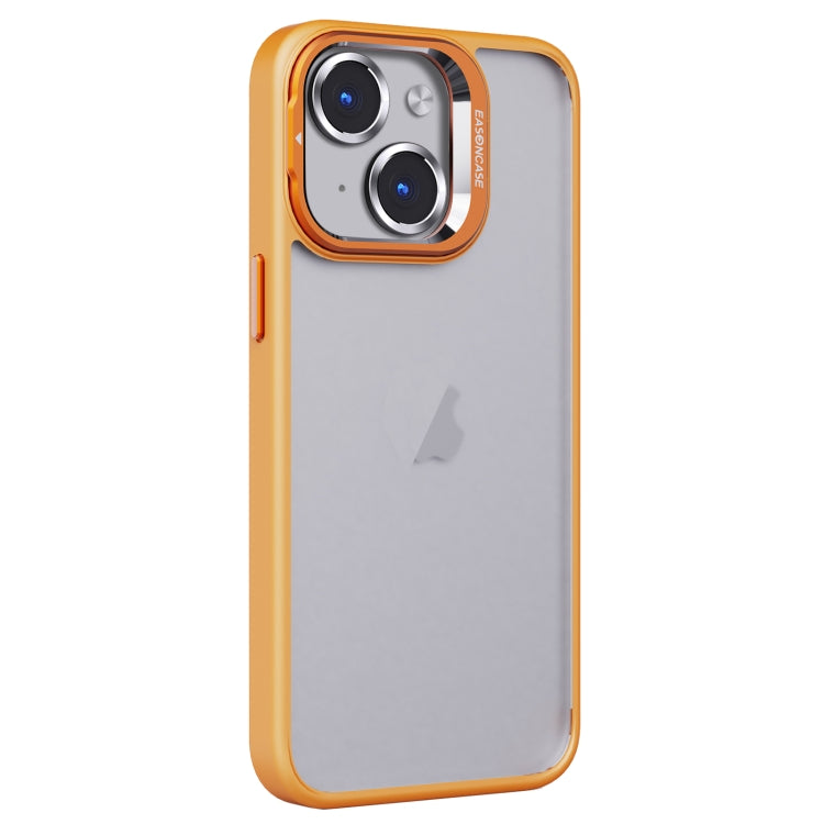 Invisible Lens Holder PC + TPU Frosted Phone Case (Orange) - For iPhone 15 / 14 / 13 Series - Mos Accessories