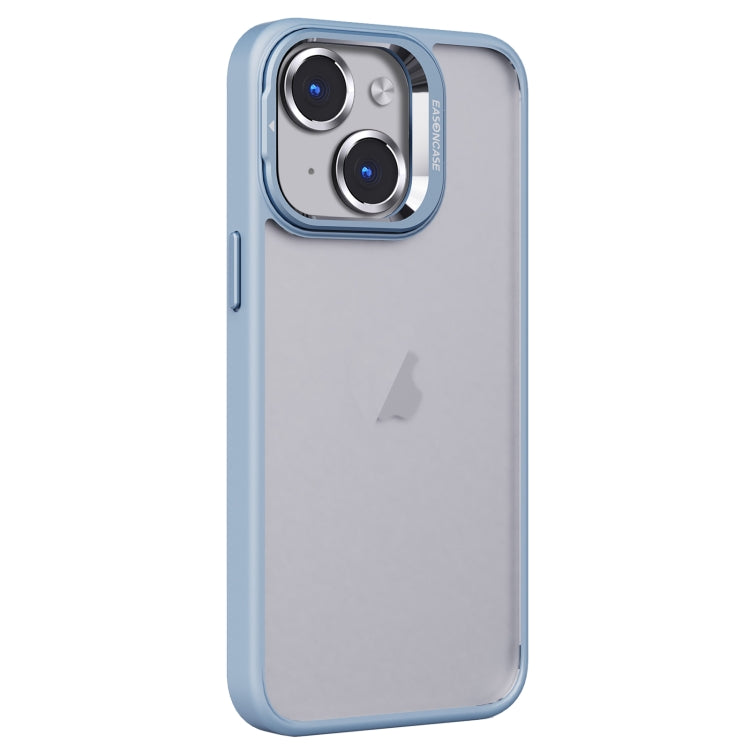 Invisible Lens Holder PC + TPU Frosted Phone Case (Blue) - For iPhone 15 / 14 / 13 Series - Mos Accessories