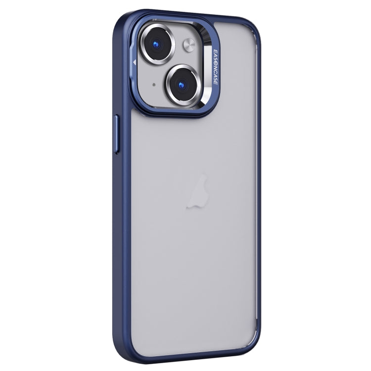 Invisible Lens Holder PC + TPU Frosted Phone Case (Dark Blue) - For iPhone 15 / 14 / 13 Series - Mos Accessories