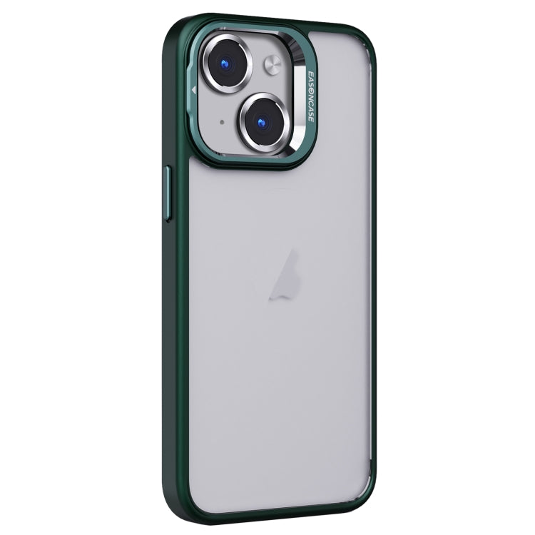 Invisible Lens Holder PC + TPU Frosted Phone Case (Green) - For iPhone 15 / 14 / 13 Series - Mos Accessories