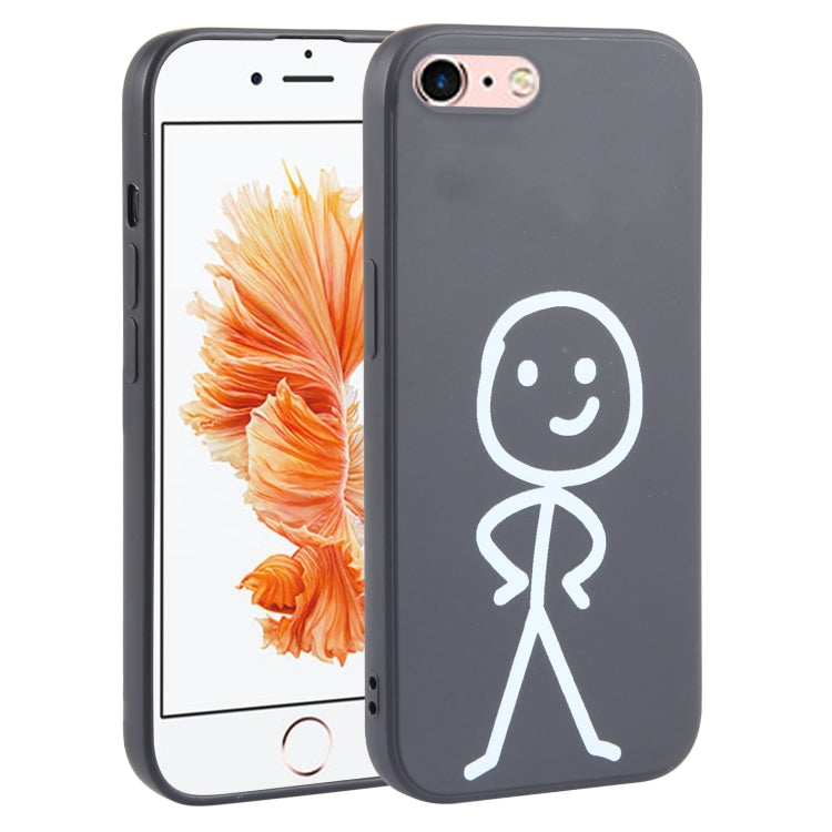 Stickman Pattern Liquid Silicone iPhone Case