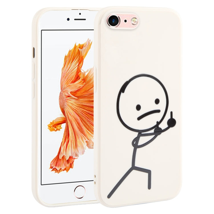 Stickman Pattern Liquid Silicone iPhone Case