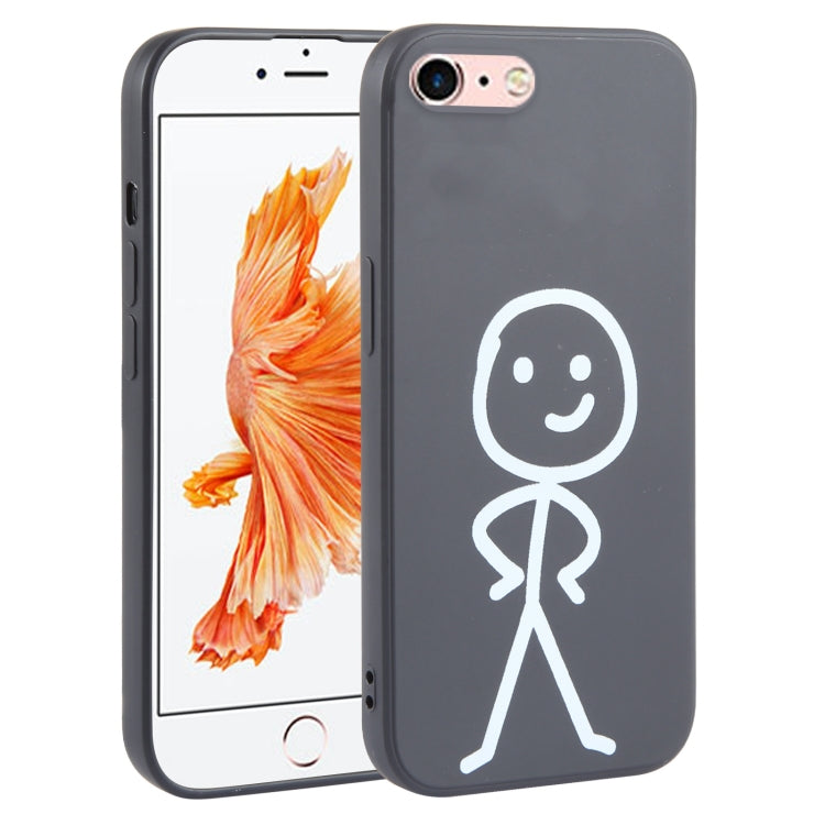 Stickman Pattern Liquid Silicone iPhone Case