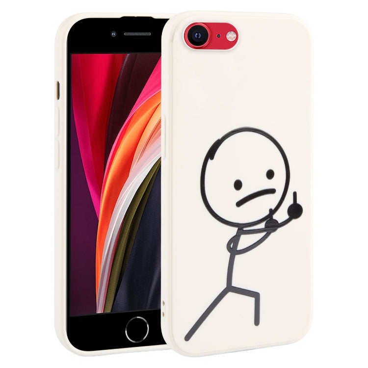 Stickman Pattern Liquid Silicone iPhone Case