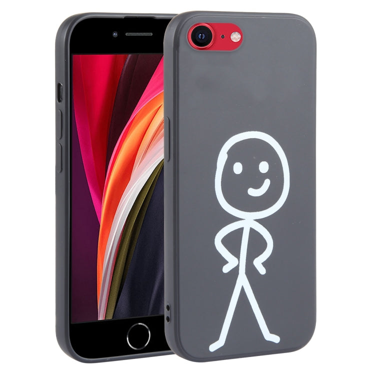 Stickman Pattern Liquid Silicone iPhone Case