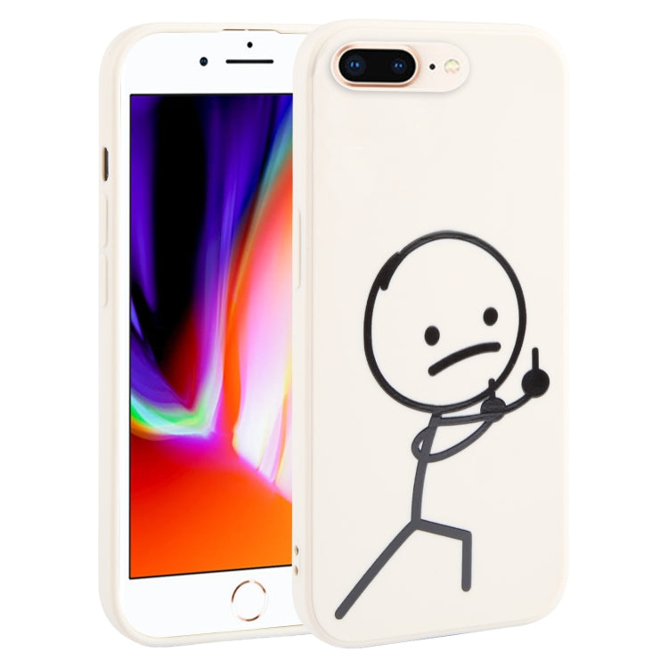 Stickman Pattern Liquid Silicone iPhone Case