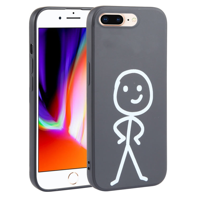 Stickman Pattern Liquid Silicone iPhone Case