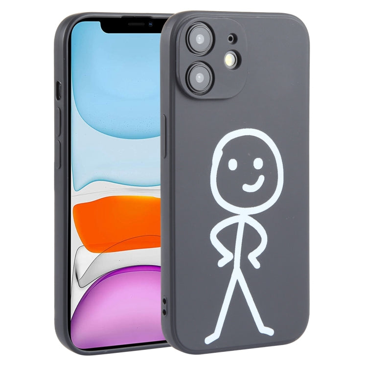 Stickman Pattern Liquid Silicone iPhone Case