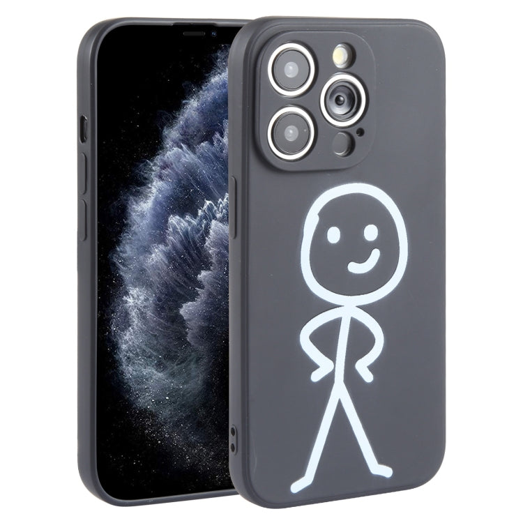 Stickman Pattern Liquid Silicone iPhone Case