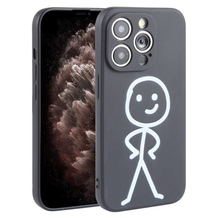 Stickman Pattern Liquid Silicone iPhone Case