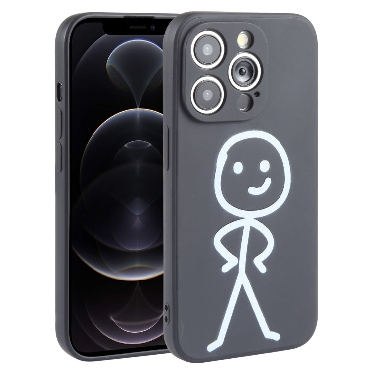 Stickman Pattern Liquid Silicone iPhone Case