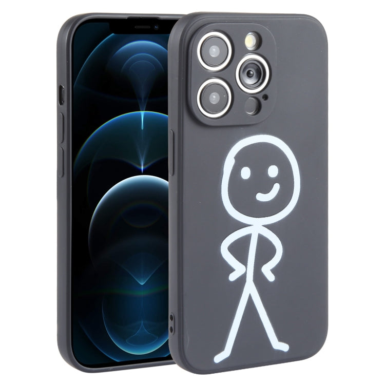 Stickman Pattern Liquid Silicone iPhone Case