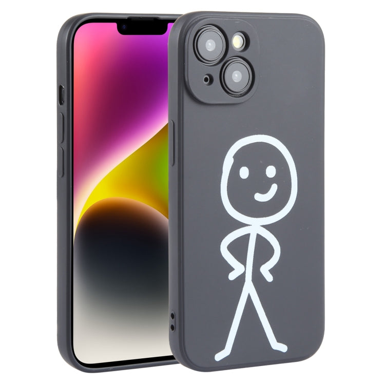 Stickman Pattern Liquid Silicone iPhone Case