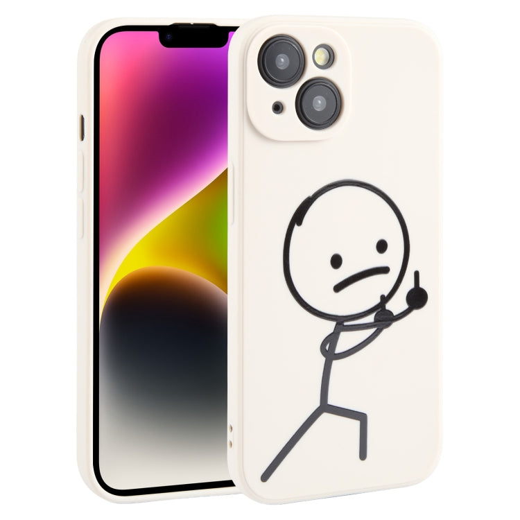 Stickman Pattern Liquid Silicone iPhone Case