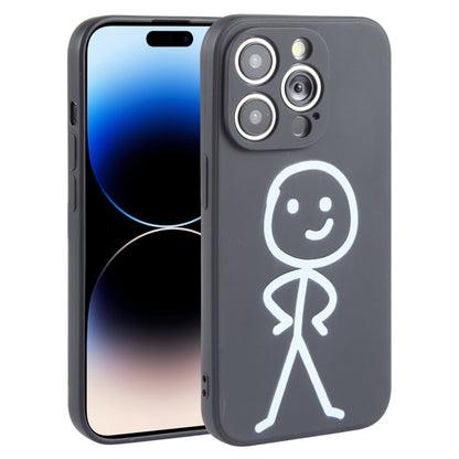 Stickman Pattern Liquid Silicone Phone Case, For iPhone 15 Pro Max, For iPhone 15 Pro, For iPhone 15 Plus, For iPhone 15, For iPhone 14 Plus, For iPhone 14, For iPhone 14 Pro, For iPhone 14 Pro Max, For iPhone SE 2022 / SE 2020, For iPhone 13 Pro Max