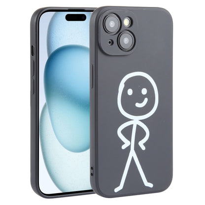 Stickman Pattern Liquid Silicone Phone Case, For iPhone 15 Pro Max, For iPhone 15 Pro, For iPhone 15 Plus, For iPhone 15, For iPhone 14 Plus, For iPhone 14, For iPhone 14 Pro, For iPhone 14 Pro Max, For iPhone SE 2022 / SE 2020, For iPhone 13 Pro Max