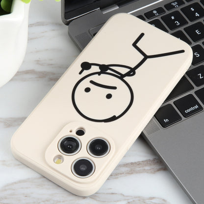 Stickman Pattern Liquid Silicone Phone Case, For iPhone 15 Pro Max, For iPhone 15 Pro, For iPhone 15 Plus, For iPhone 15, For iPhone 14 Plus, For iPhone 14, For iPhone 14 Pro, For iPhone 14 Pro Max, For iPhone SE 2022 / SE 2020, For iPhone 13 Pro Max