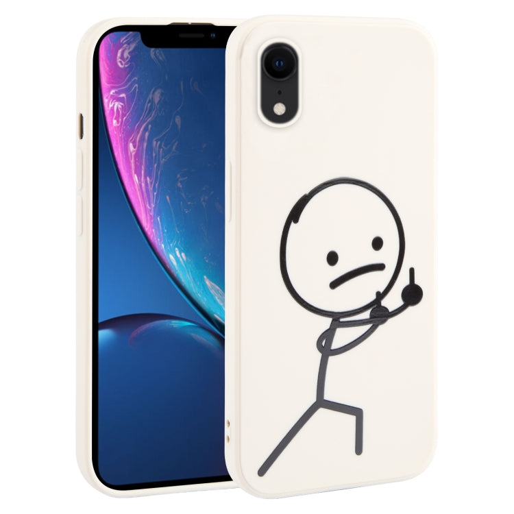 Stickman Pattern Liquid Silicone iPhone Case