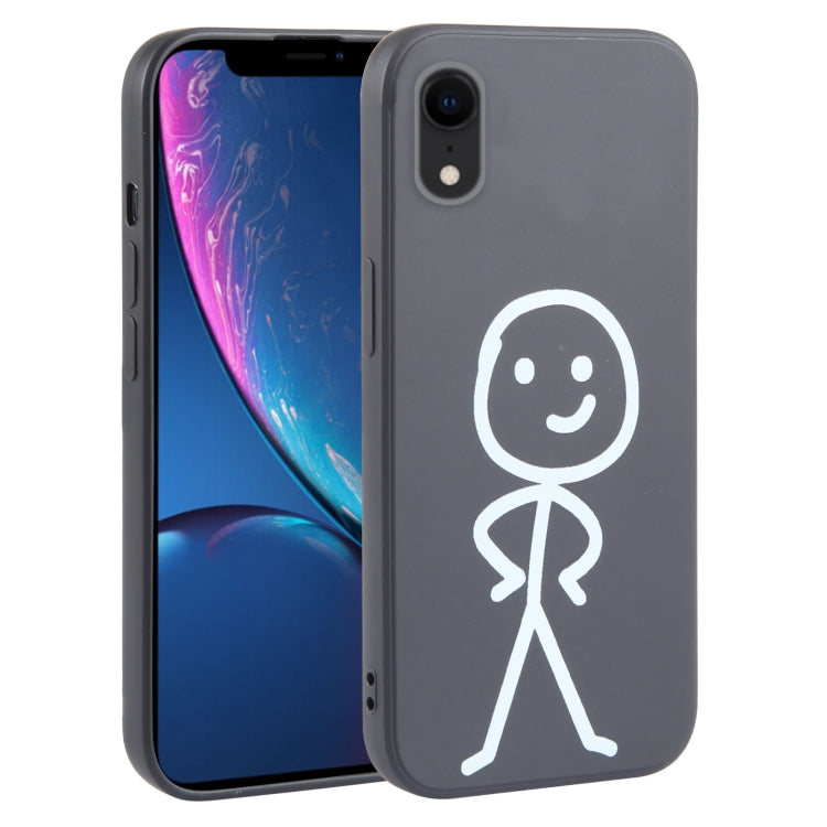 Stickman Pattern Liquid Silicone iPhone Case