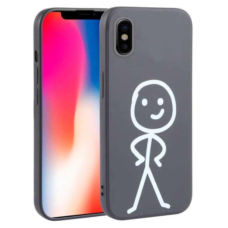 Stickman Pattern Liquid Silicone iPhone Case