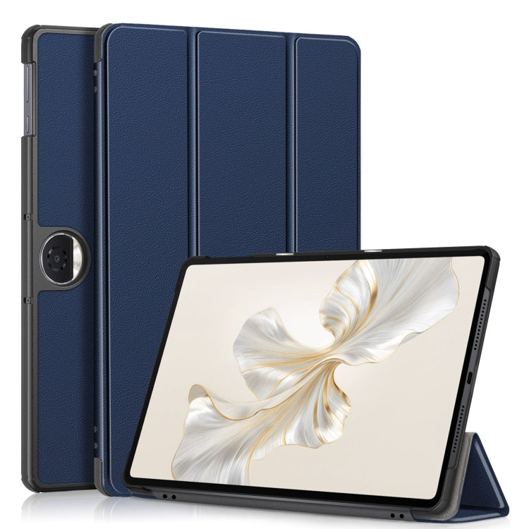 Custer Pure Colour 3-Fold PU Leather Tablet Case - For Honor Pad X9a / V9 / X8a / 9