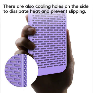 Hollow Heat Dissipation TPU Black Phone Case - For iPhone 15 - MosAccessories.co.uk