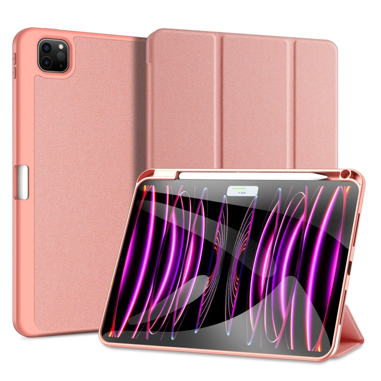 Dux Ducis Domo Series Cloth Texture Magnetic PU Leather Pink Case - For iPad Pro 11 (2024) - MosAccessories.co.uk