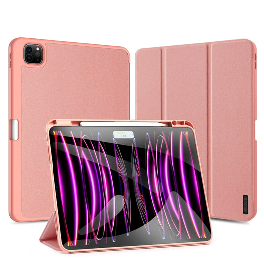 Dux Ducis Domo Series Cloth Texture Magnetic PU Leather Pink Case - For iPad Pro 13 (2024) - MosAccessories.co.uk