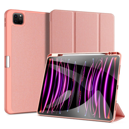 Dux Ducis Domo Series Cloth Texture Magnetic PU Leather Pink Case - For iPad Pro 13 (2024) - MosAccessories.co.uk