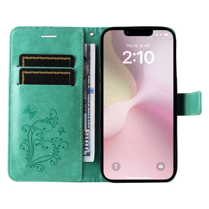 3D Butterfly Embossed Pattern Flip PU Leather Phone Case - For iPhone 16e