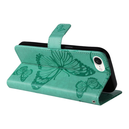 3D Butterfly Embossed Pattern Flip PU Leather Phone Case - For iPhone 16e