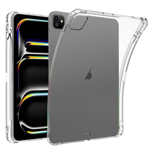Clear TPU Full Thicken Corners Shockproof Protective Case with Pen Slot - For iPad Air 11 (2024) / (2025), iPad Air 13 (2024) / (2025), iPad Pro 13 (2024), iPad Pro 11 (2024)