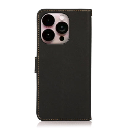 KHAZNEH Custer Genuine Leather RFID Phone Case - For iPhone 16 Series