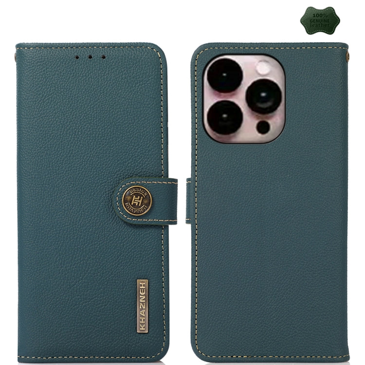KHAZNEH Custer Genuine Leather RFID Phone Case - For iPhone 17 & 16 Series