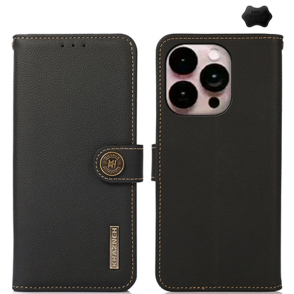 KHAZNEH Custer Genuine Leather RFID Phone Case - For iPhone 17 & 16 Series
