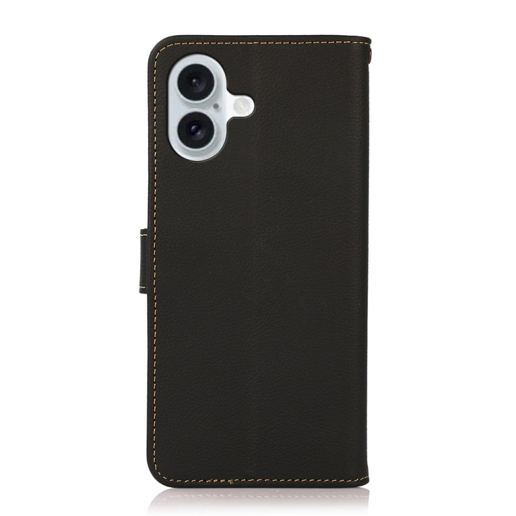 KHAZNEH Custer Genuine Leather RFID Phone Case - For iPhone 16