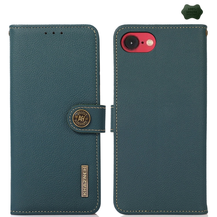 KHAZNEH Custer Genuine Leather RFID Phone Case - For iPhone 16 Series