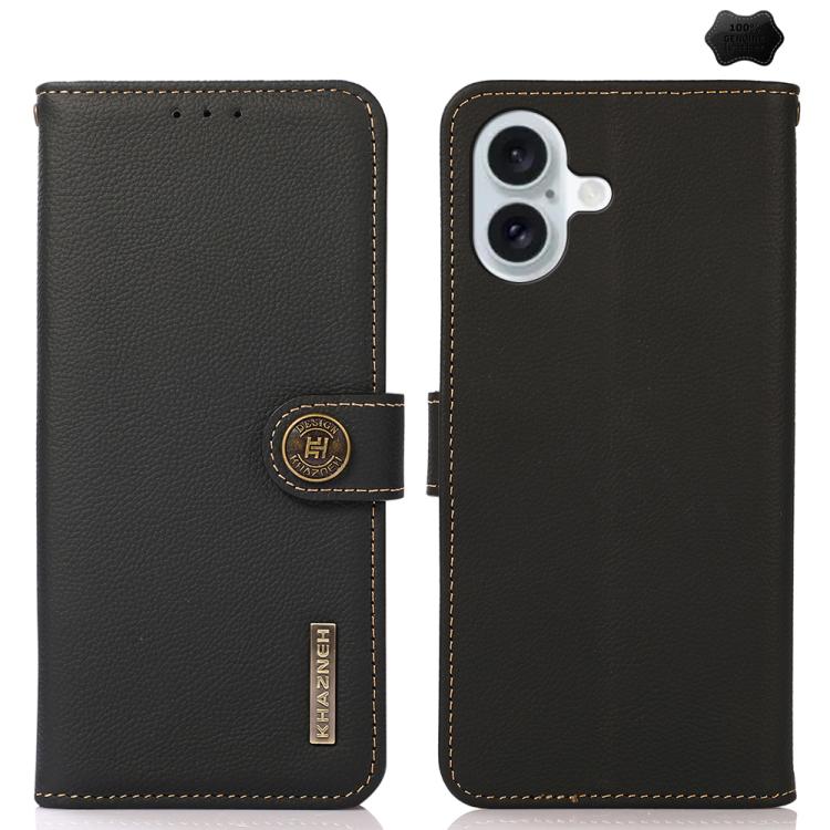 KHAZNEH Custer Genuine Leather RFID Phone Case - For iPhone 17 & 16 Series