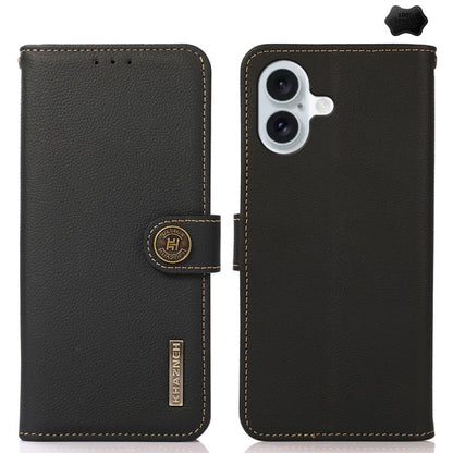 KHAZNEH Custer Genuine Leather RFID Phone Case - For iPhone 17 & 16 Series