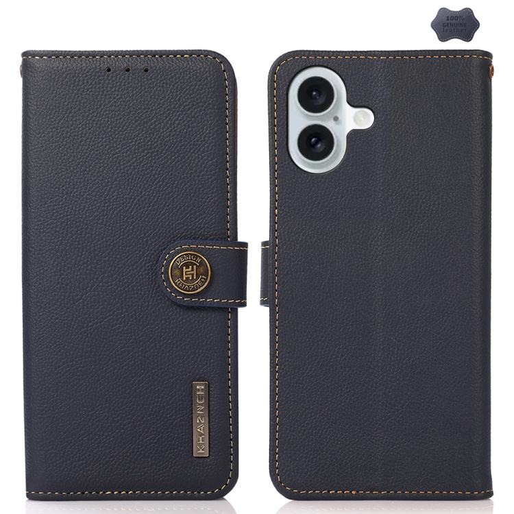 KHAZNEH Custer Genuine Leather RFID Phone Case - For iPhone 17 & 16 Series