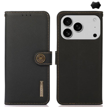 KHAZNEH Custer Genuine Leather RFID Phone Case - For iPhone 17 & 16 Series