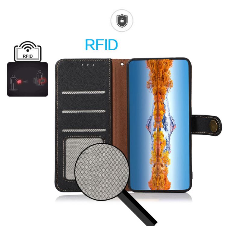 KHAZNEH Custer Genuine Leather RFID Phone Case - For iPhone 17 & 16 Series