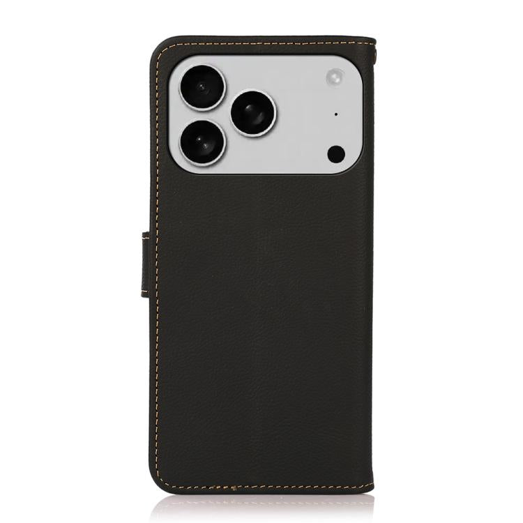 KHAZNEH Custer Genuine Leather RFID Phone Case - For iPhone 17 & 16 Series