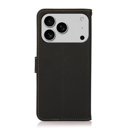 KHAZNEH Custer Genuine Leather RFID Phone Case - For iPhone 17 & 16 Series