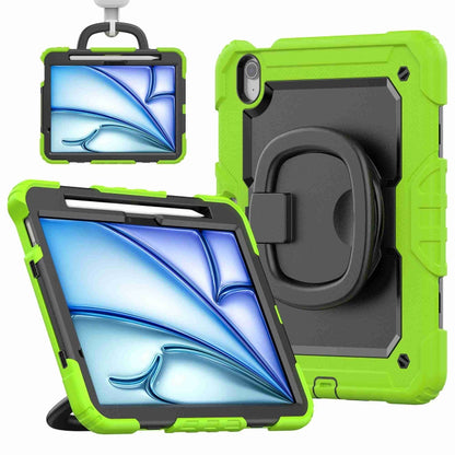 Handle Silicone Hydric PC Tablet Case with Shoulder Strap, For iPad Air 11 2024