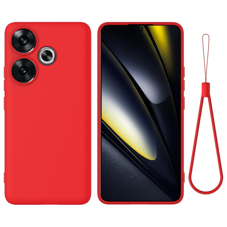 Solid Colour Liquid Silicone Phone Case - For Xiaomi Poco M6 Plus / 14 Civi / Civi 4 Pro / Poco F6