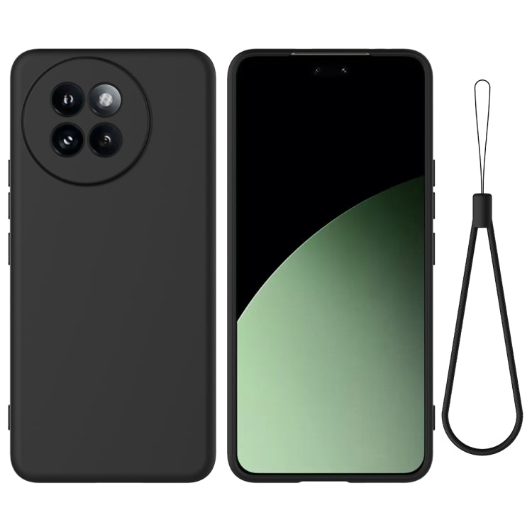 Solid Colour Liquid Silicone Phone Case - For Xiaomi Poco M6 Plus / 14 Civi / Civi 4 Pro / Poco F6