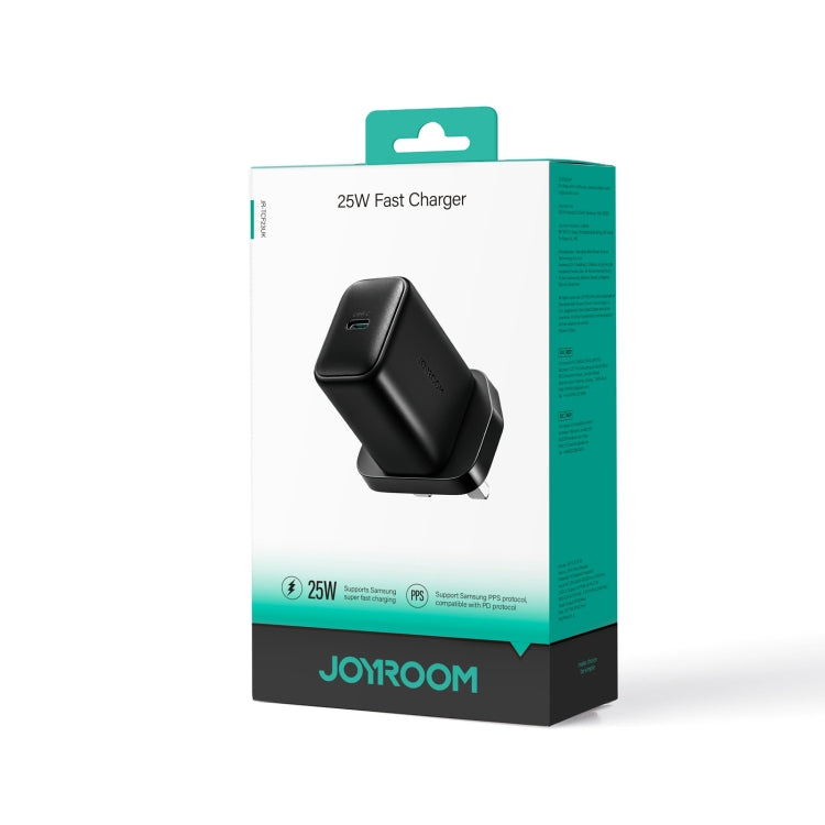 JOYROOM JR-TCF23 25W USB-C Black Super Fast Charger Packaging - MosAccessories.co.uk