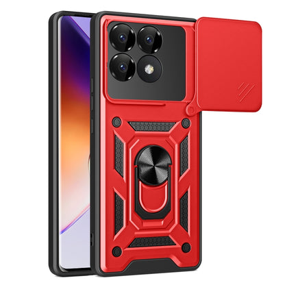 Sliding Camera Cover Design TPU Hybrid PC Phone Case - For Xiaomi 14T 5G / Poco F6 / Poco F6 Pro